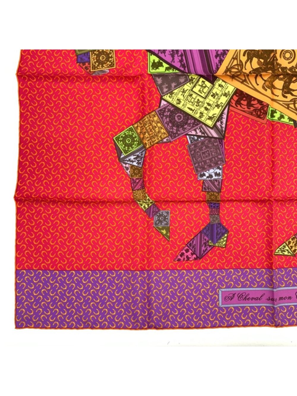 Hermes Carre 90 Cheval Sur Mon On Horseback Scarf Silk - Picture 5 of 8